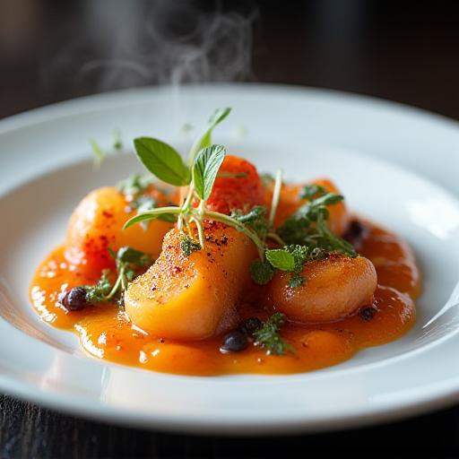 Piatto gourmet servito al Ristorante Eleganza